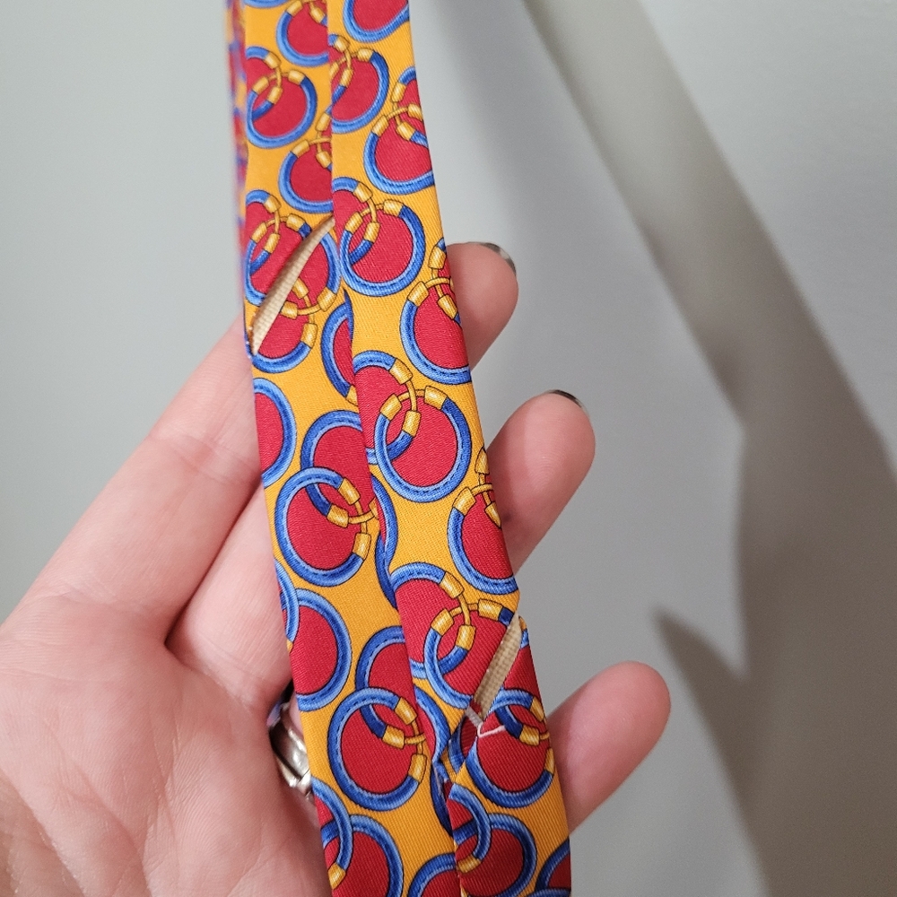 Gucci Red Geometric Pattern Tie - Picture 5 of 13